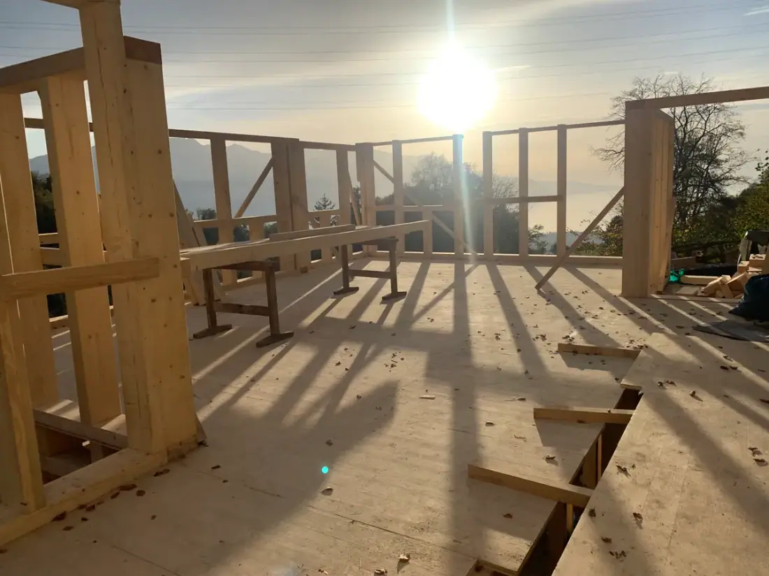 Chalet Blonay, Construction bois : réalisation Vallotton Menuiserie
